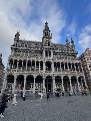 The ornate King's House stands on the Grand-Place in Brussels.