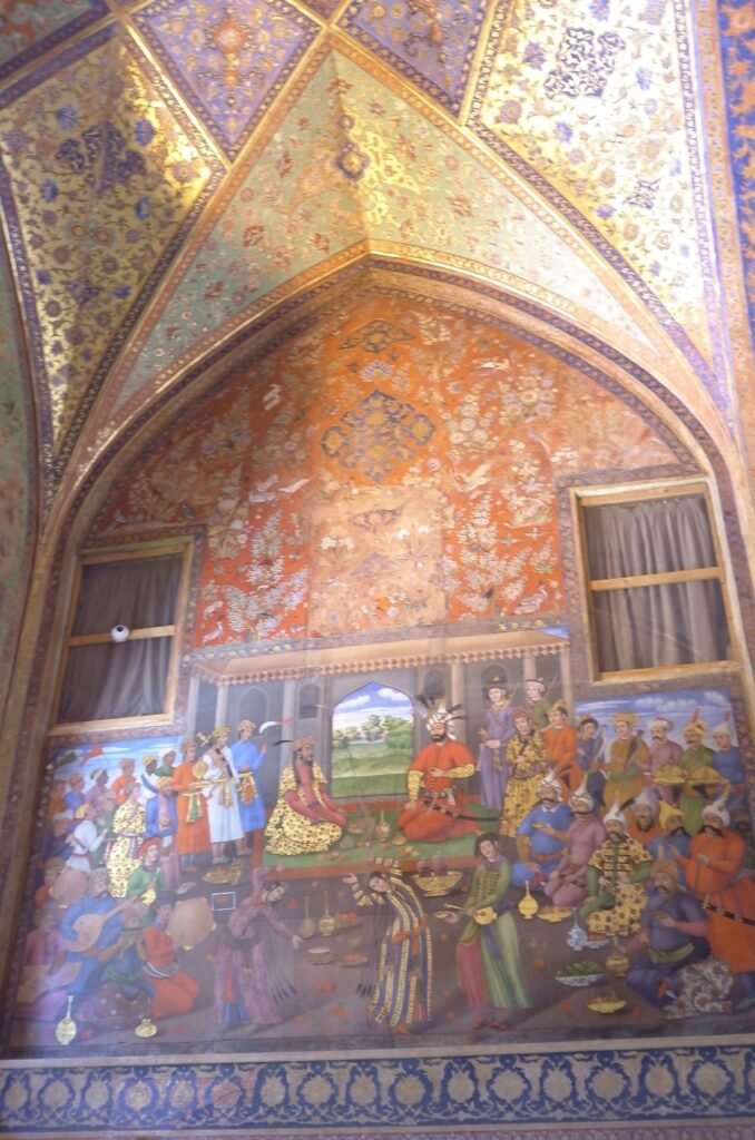 Wall painting of a royal banquet in Chehel Sotoun Palace
