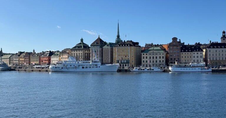 Gamla Stan from the water, October 2026. Photo by Zayera Khan