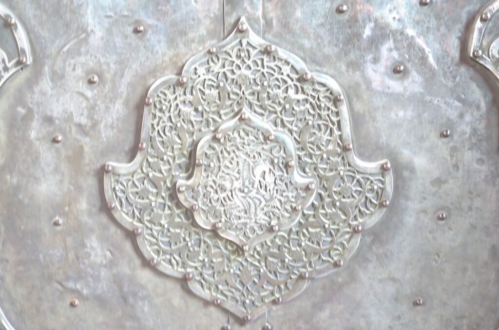 Silver pattern on the door of Sheikh Lotfollah Mosque