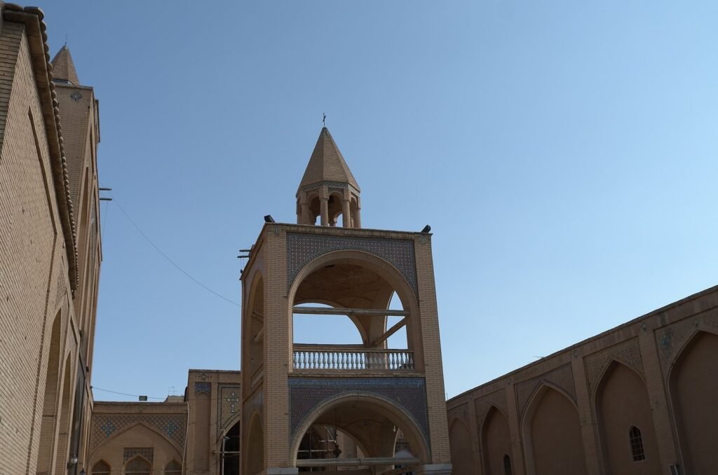 Bell tower in the courtyard of Vank Cathedral