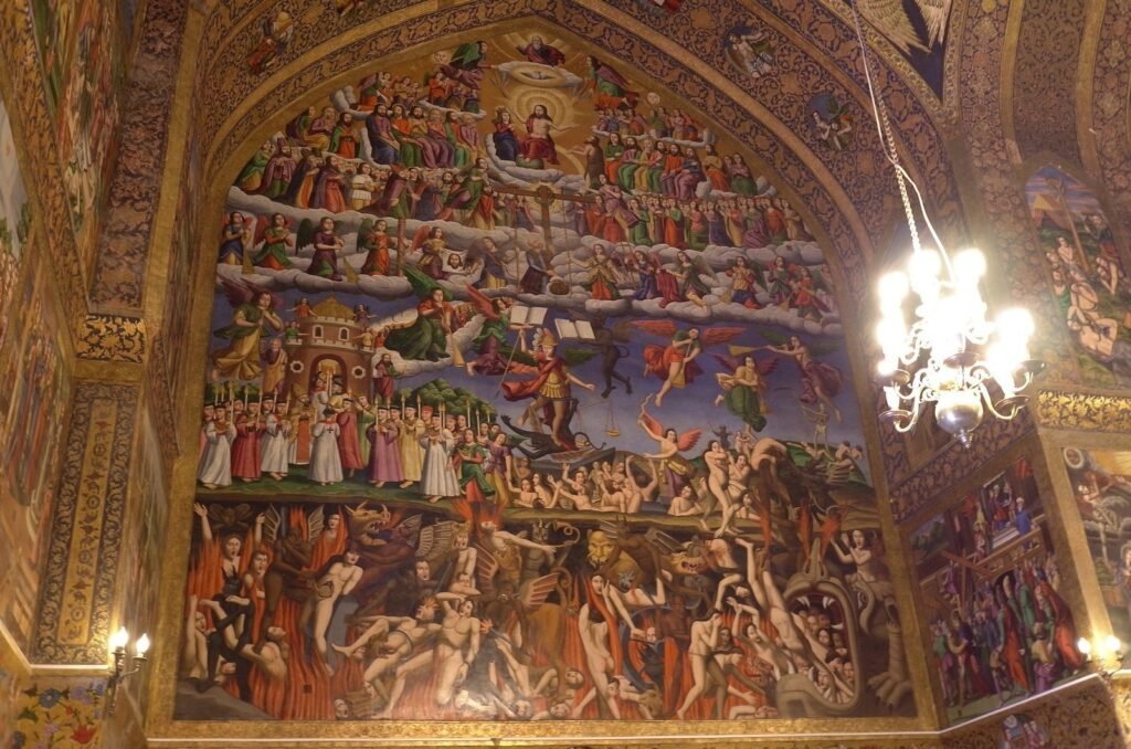 Wall painting of the Last Judgment in Vank Cathedral