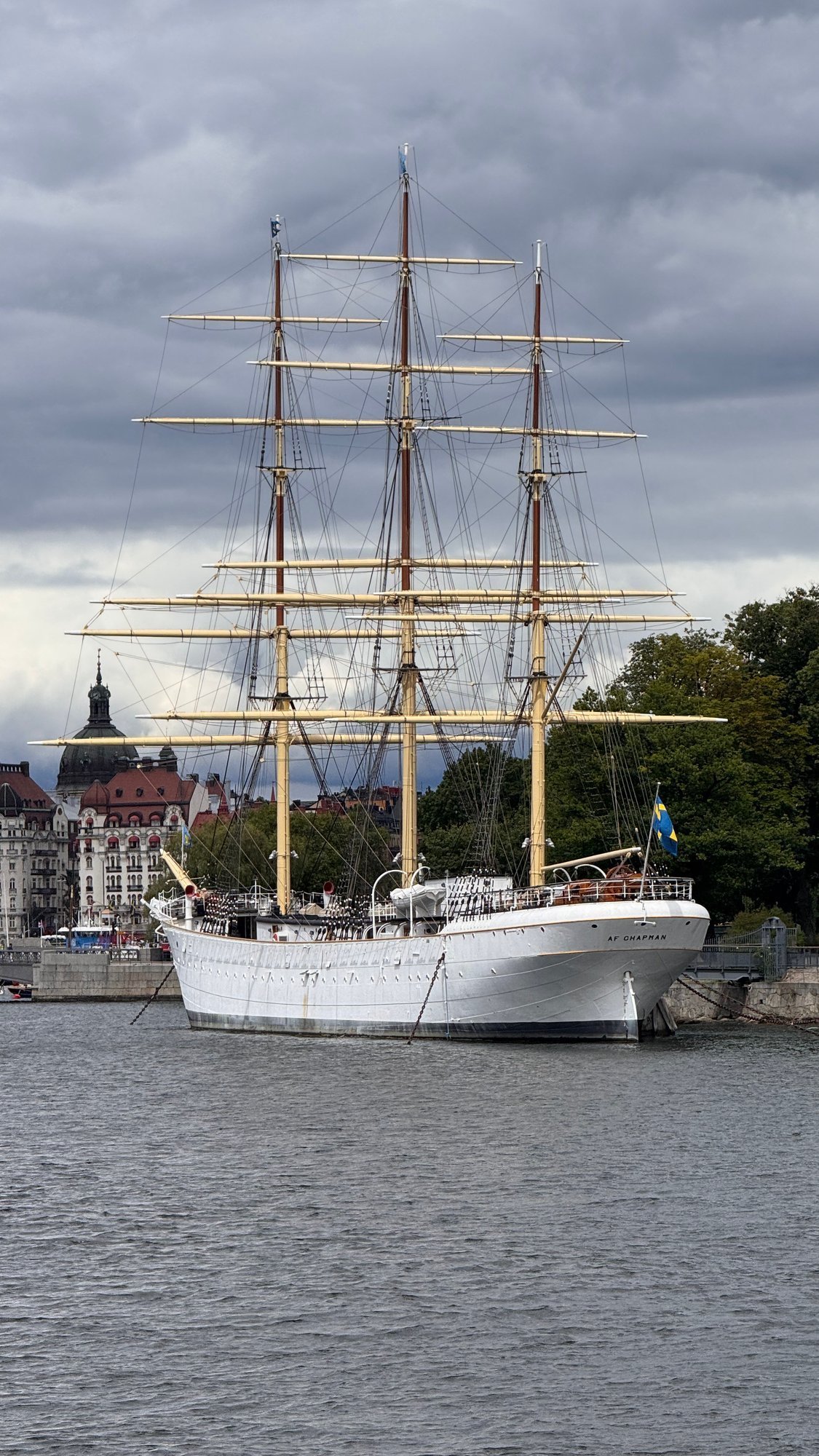 Tall ship at the dock in Vaxholm