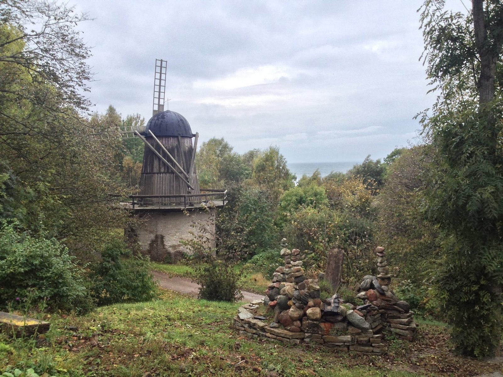 Dutch-style windmill on the coast of Öland