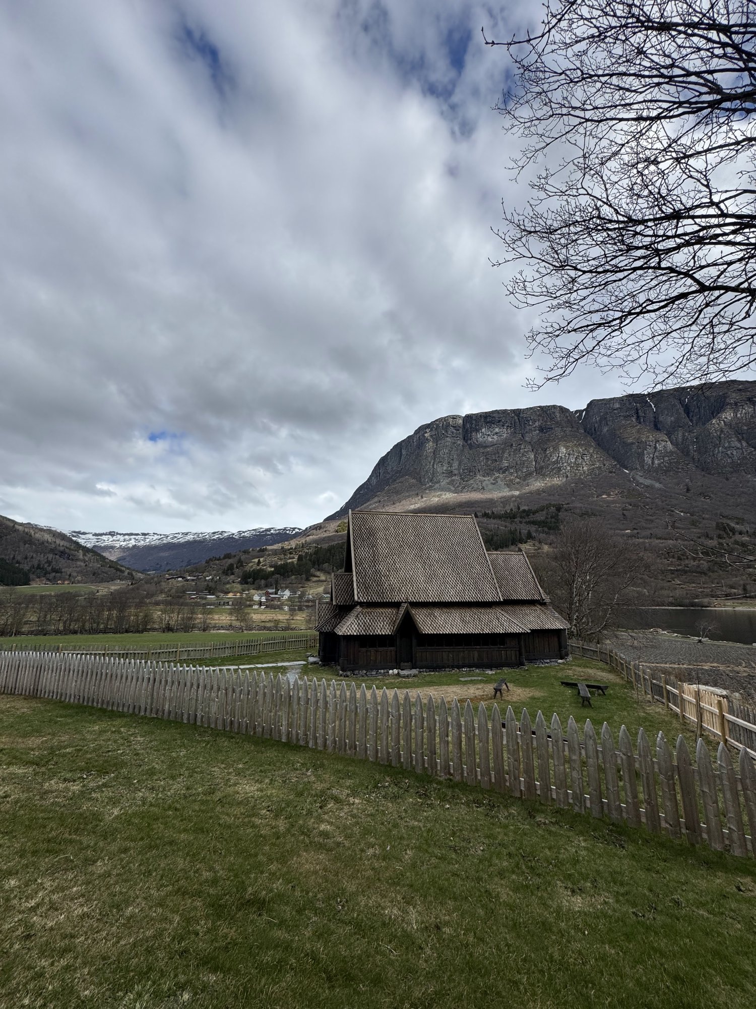 Historic stave church at Filefjell